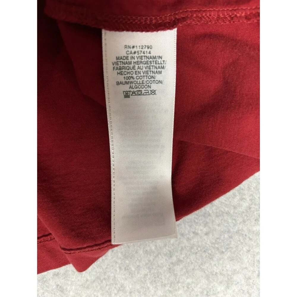 True Religion Mens Shirt All Over Print Red Crew Neck 100% Cotton Size Large‎